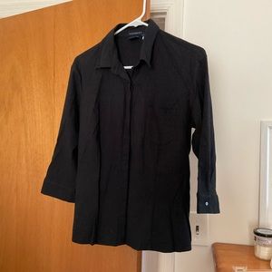 GAP black stretch button down shirt